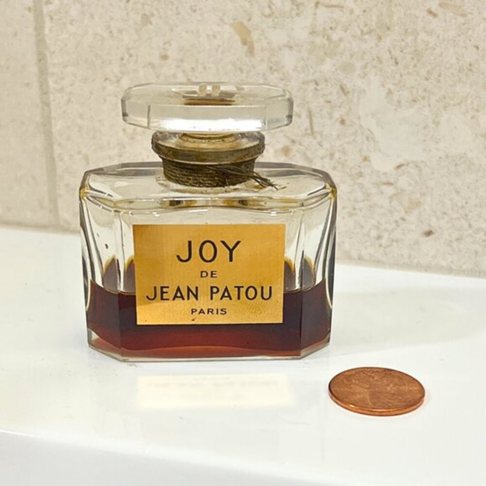 Vintage JEAN PATOU JOY Parfum 1oz/30ml, Art Deco Flacon, Rich, Fragrant Perfume!